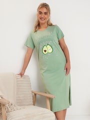 Yours Curve Avocuddle Midaxi Nightdress 2 Pack - Imagen 4 de 8