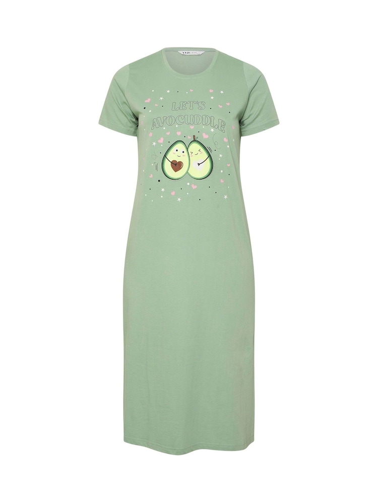 Yours Curve Avocuddle Midaxi Nightdress 2 Pack - Imagen 8 de 8