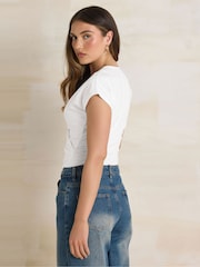 Long Tall Sally Blue Wrap T-Shirts 2 Pack - Image 5 of 8