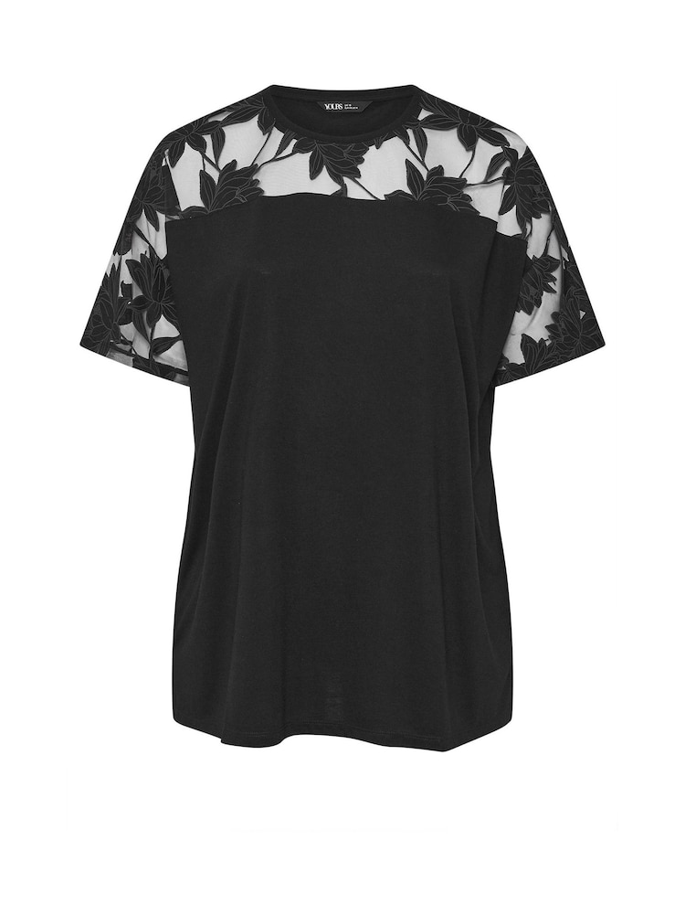 Yours Curve Boxy Burnout Panel T-Shirt - Imagen 6 de 6 Yours Curve Boxy Burnout Panel T-Shirt - Imagen 6 de 6