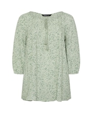 Yours Curve Green Boho Long Sleeve Blouse - Image 5 of 5