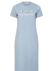 Yours Curve Blue Floral Print Midaxi 100% Cotton Nightdress 2 Pack - Image 7 of 8