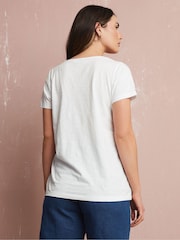Negro - Pack de 2 camisetas de algodón 100 % con cuello en pico de Long Tall Sally - Imagen 5 de 8