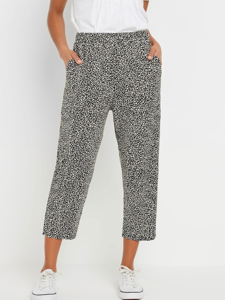 M&Co Black Cropped Hareem Trousers - Image 1 of 6