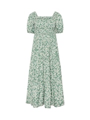 Vestido a media pierna floral de manga abullonada de PixieGirl Petite - Imagen 5 de 5