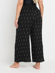 Yours Curve Black Beach Trouser - Image 3 of 6