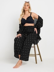 Yours Curve Black Beach Trouser - Image 5 of 6