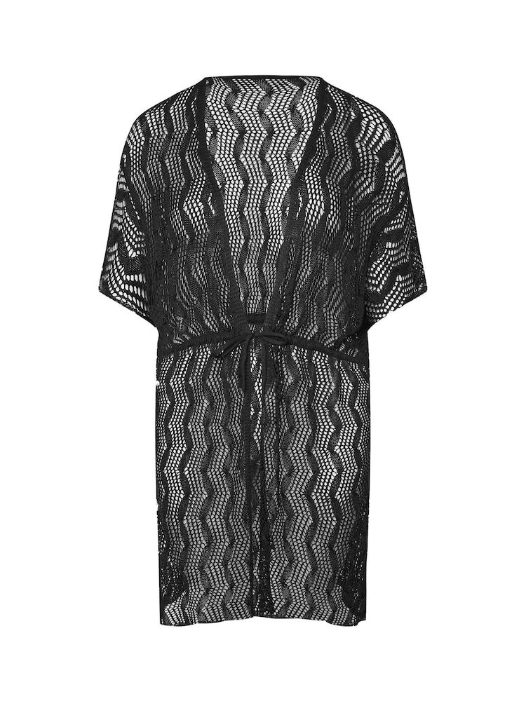 Yours Curve Black Beachwear Cover-Up - Image 2 of 2
