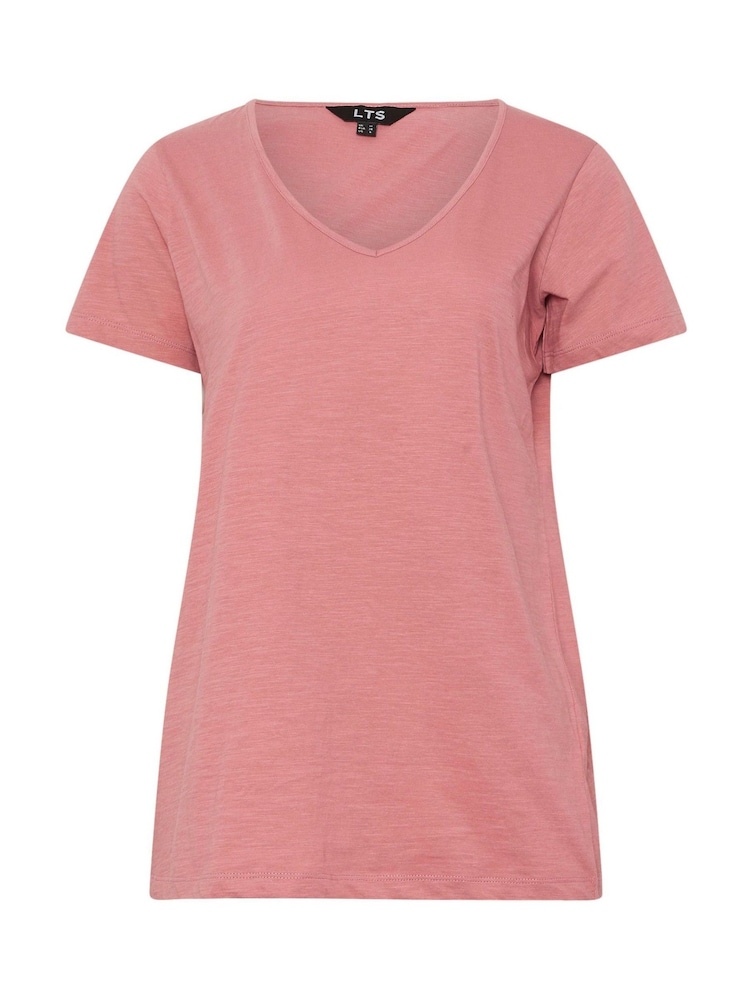 Rosa - Pack de 2 camisetas de algodón 100 % con cuello en pico de Long Tall Sally - Imagen 7 de 7 Rosa - Pack de 2 camisetas de algodón 100 % con cuello en pico de Long Tall Sally - Imagen 7 de 7