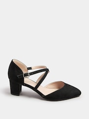 Long Tall Sally Black Cross Strap Maryjane Pumps - Image 3 of 5