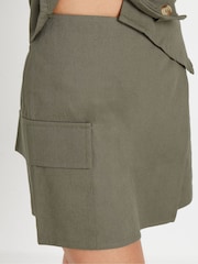 PixieGirl Petite Green Cargo 100% Cotton Skort - Image 4 of 5