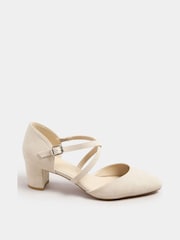 Long Tall Sally Nude Cross Strap Maryjane Pumps - Image 3 of 5