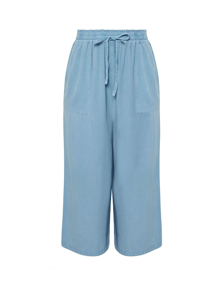 Yours Curve Chambray Cullote Trousers - Imagen 2 de 5 Yours Curve Chambray Cullote Trousers - Imagen 2 de 5