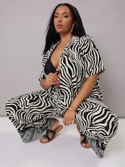 Yours Curve Airflow Short Sleeve Co-Ord Shirt - Imagen 2 de 5
