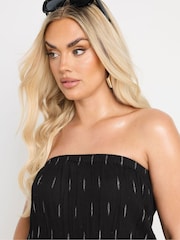 Yours Curve Black Bandeau Playsuit - Image 4 of 5