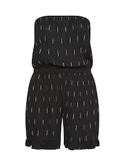 Yours Curve Black Bandeau Playsuit - Image 5 of 5