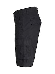 Черный - JACK & JONES JUNIOR Relaxed Fit 100% Cotton Cargo Shorts - Изображение 7 из 7