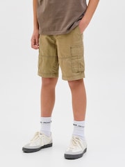 JACK & JONES JUNIOR Relaxed Fit 100% Cotton Cargo Shorts - Image 3 of 6