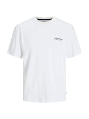 JACK & JONES JUNIOR Short Sleeve White 100% Cotton T-Shirt and Shorts Set - Image 2 of 3