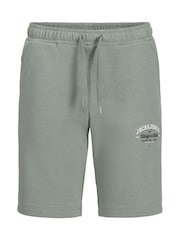 JACK & JONES JUNIOR Green Short Sleeve Logo Print 100% Cotton T-Shirt & Shorts Set - Image 3 of 3