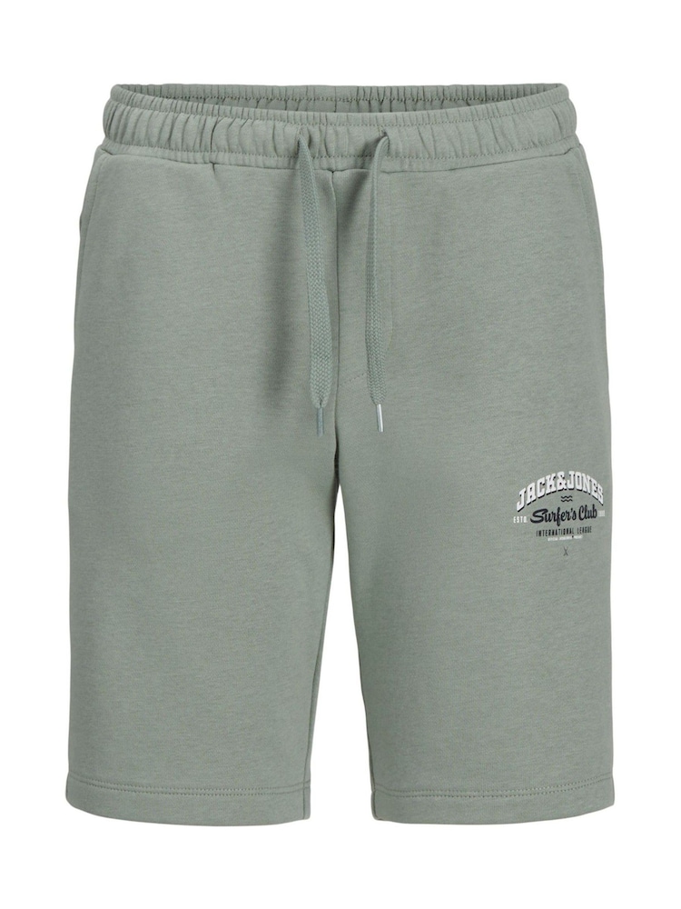 JACK & JONES JUNIOR Green Short Sleeve Logo Print 100% Cotton T-Shirt & Shorts Set - Image 3 of 3 JACK & JONES JUNIOR Green Short Sleeve Logo Print 100% Cotton T-Shirt & Shorts Set - Image 3 of 3