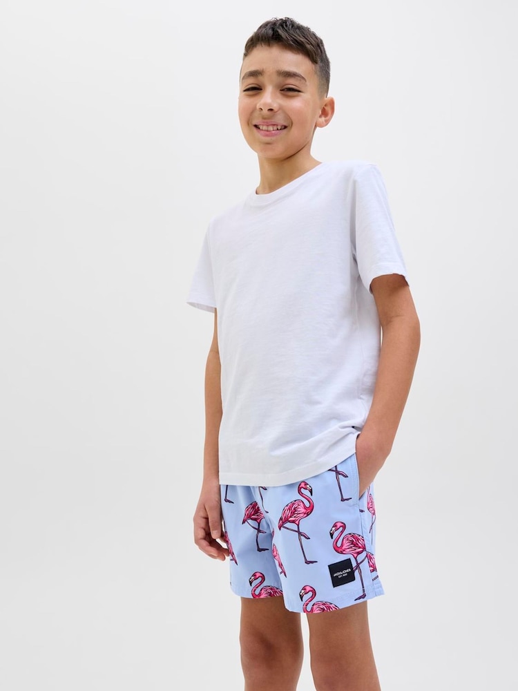 JACK & JONES JUNIOR Tropical Fish Print Swim Shorts - Image 1 of 5 JACK & JONES JUNIOR Tropical Fish Print Swim Shorts - Image 1 of 5