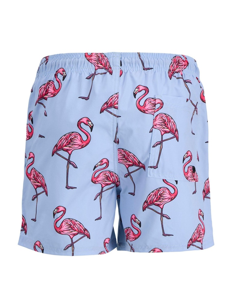 JACK & JONES JUNIOR  Tropical Fish Print Swim Shorts - Image 5 of 5