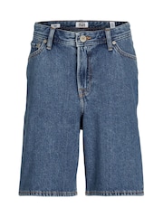 Синие свободные джинсовые шорты JACK & JONES JUNIOR - Изображение 1 из 4