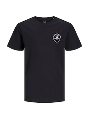 JACK & JONES JUNIOR Short Sleeve Black 100% Cotton T-Shirt & Shorts Set - Image 2 of 3