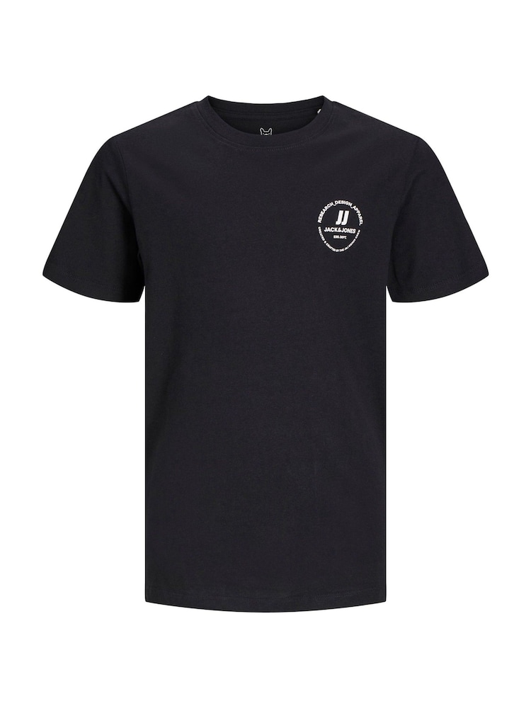 JACK & JONES JUNIOR Short Sleeve Black 100% Cotton T-Shirt & Shorts Set - Image 2 of 3