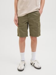 JACK & JONES JUNIOR Relaxed Fit 100% Cotton Cargo Shorts - Image 1 of 7