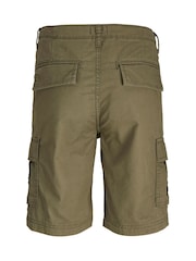 JACK & JONES JUNIOR Relaxed Fit 100% Cotton Cargo Shorts - Image 6 of 7