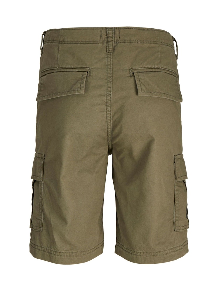 JACK & JONES JUNIOR Relaxed Fit 100% Cotton Cargo Shorts - Image 6 of 7
