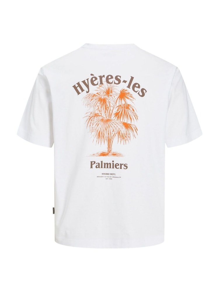 JACK & JONES Junior White Short Sleeve Back Print T-Shirt - Image 2 of 2