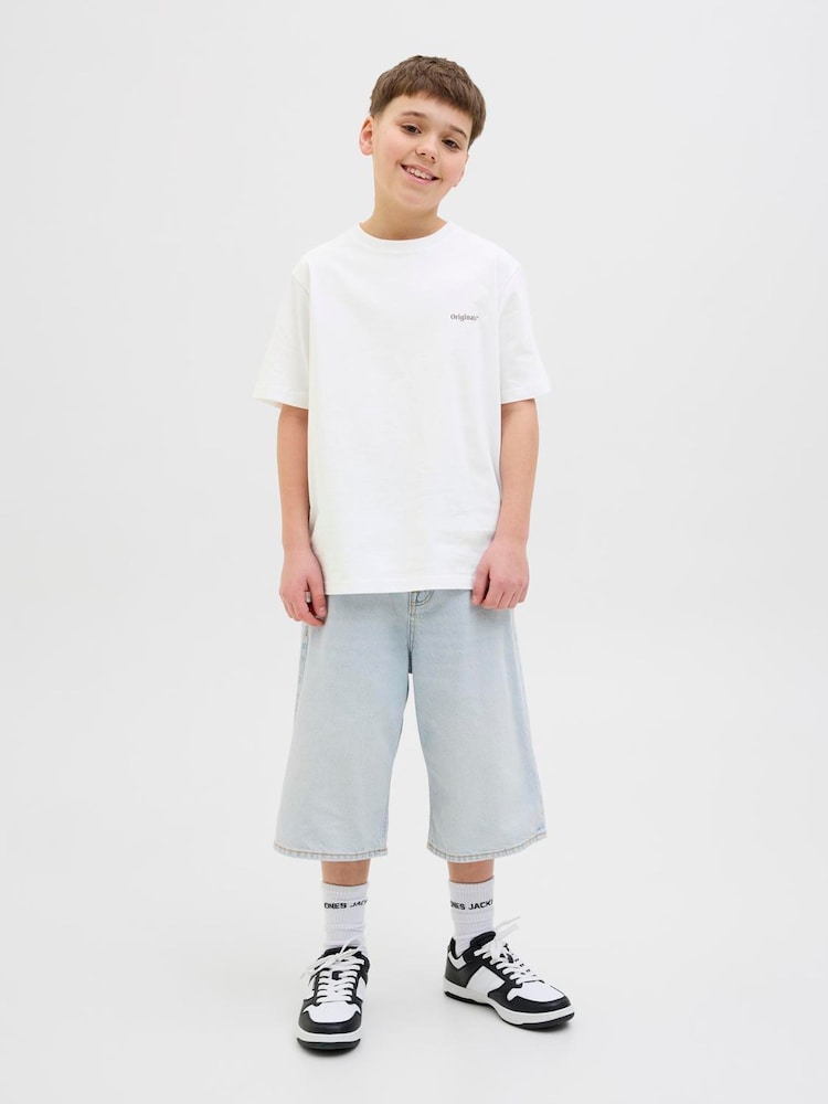 JACK & JONES Junior White Short Sleeve Back Print T-Shirt - Image 2 of 6 JACK & JONES Junior White Short Sleeve Back Print T-Shirt - Image 2 of 6