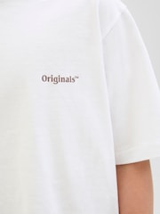 JACK & JONES Junior White Short Sleeve Back Print T-Shirt - Изображение 3 из 6