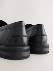 Black Leather Tassel Loafers - Image 4 of 6