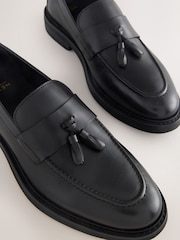 Black Leather Tassel Loafers - Image 6 of 6