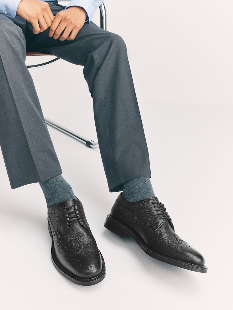 Black Heritage Brogue Shoes - Image 1 of 6