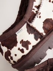 Chocolate Cow Faux Fur Shoot Slippers - Image 10 of 10