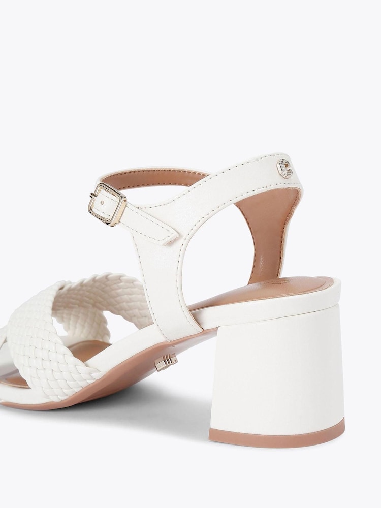 Blanc - Sandales Carvela Comfort Krypton Weave Block - Image 3 of 4