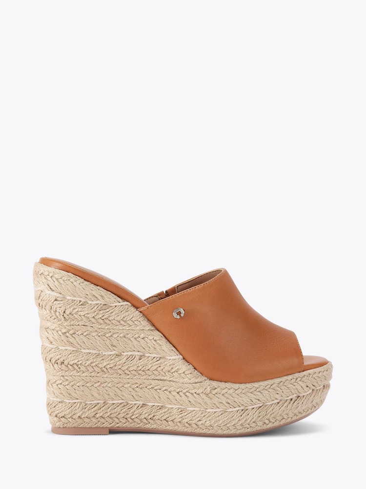 Carvela Comfort Fiorella Wedge Black Sandals - Image 3 of 6