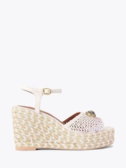 Kurt Geiger London Cream Chelsea Wedge Sandals - Image 1 of 4