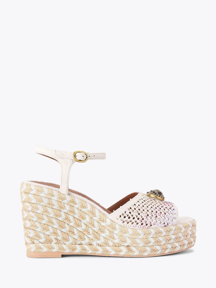 Kurt Geiger London Cream Chelsea Wedge Sandals - Image 1 of 4