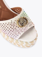 Kurt Geiger London Cream Chelsea Wedge Sandals - Image 3 of 4