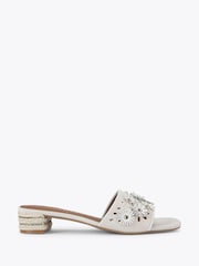 Kurt Geiger London Cream Flower Low Sandals - Image 1 of 4