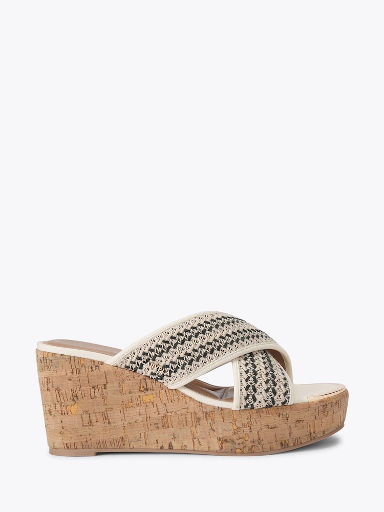 Wit - Carvela Sorrento Wedge Mule Black Sandals - Image 1 of 4
