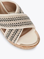 Wit - Carvela Sorrento Wedge Mule Black Sandals - Image 3 of 4