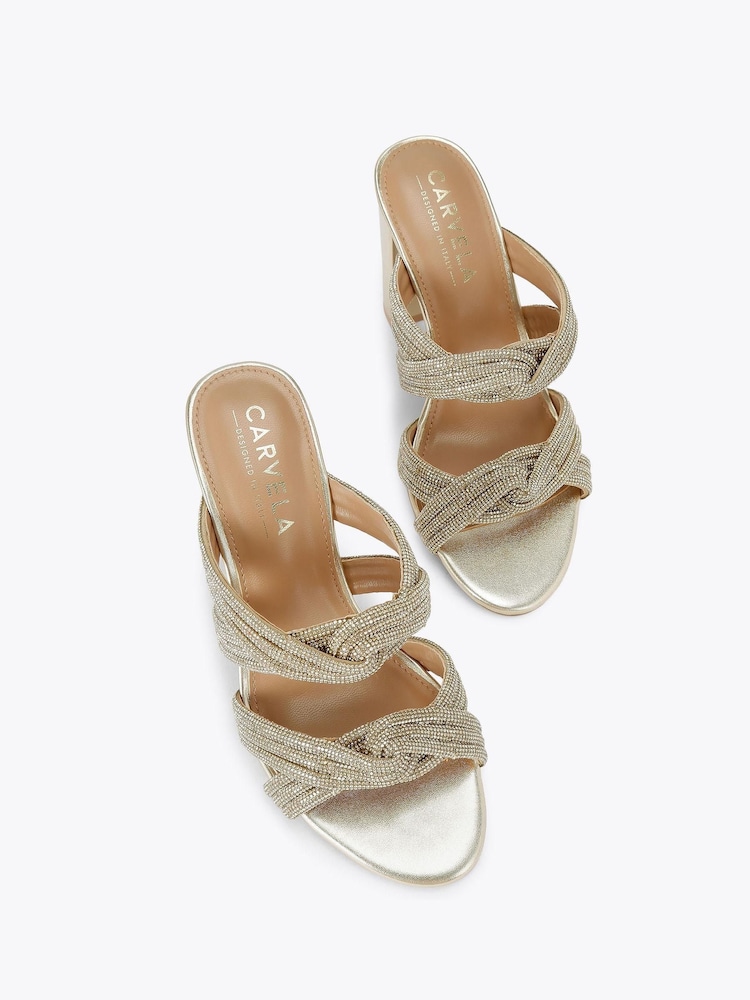 Dorado - Carvela Arielle Block Sandals - Imagen 2 de 4 Dorado - Carvela Arielle Block Sandals - Imagen 2 de 4