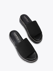 Carvela Comfort Black Dazzle Flatform Sandals - Image 2 of 4